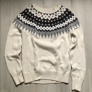 Cozy sweater Fair Isle Crew neck cream Old Navy
